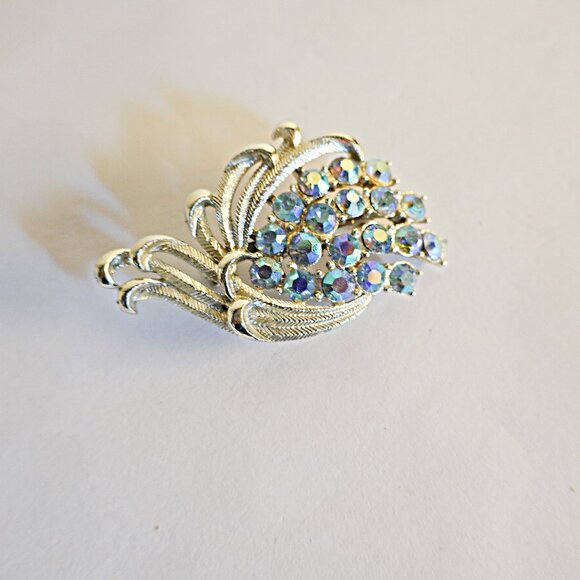 Vintage Aurora Borealis Large Pin Brooch - Picture 1 of 2